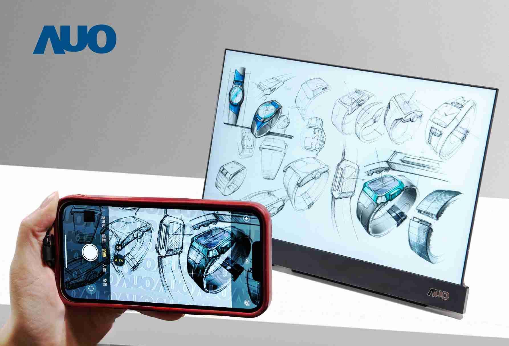 糖果派对16吋防窥显示器，，，采用人眼无法察觉、、、相机拍摄时才显现的隐藏式水印技术，，，未来可结合AI镜头侦测周围环境，，，实时开启或关闭水印，，大幅提升在公共场域使用显示器的安全性