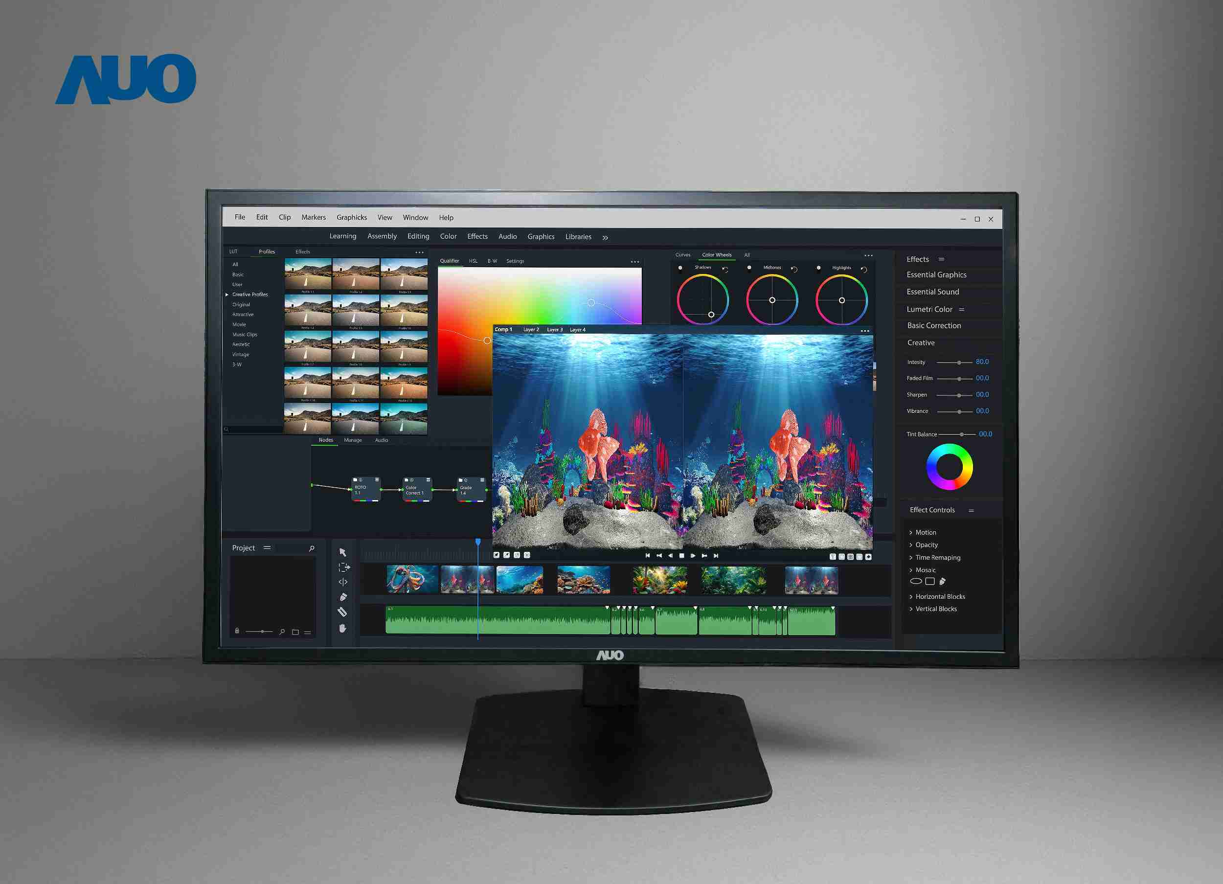 糖果派对开发32吋2D/3D专业桌上型显示器，，拥有8K4K超高分辨率，，并以低串扰算法优化3D显示效果，，，搭载自动眼球追踪功能，，能实时调整3D图像，，，，进行实时2D与3D无缝共存窗口，，，，提供图像设计工作者突破二维接口的崭新工作氛围与效率
